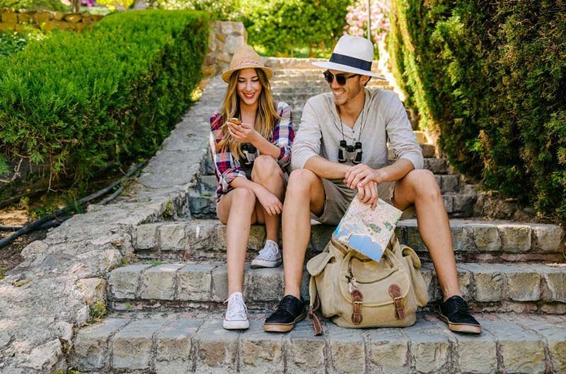A couple on vacation photo